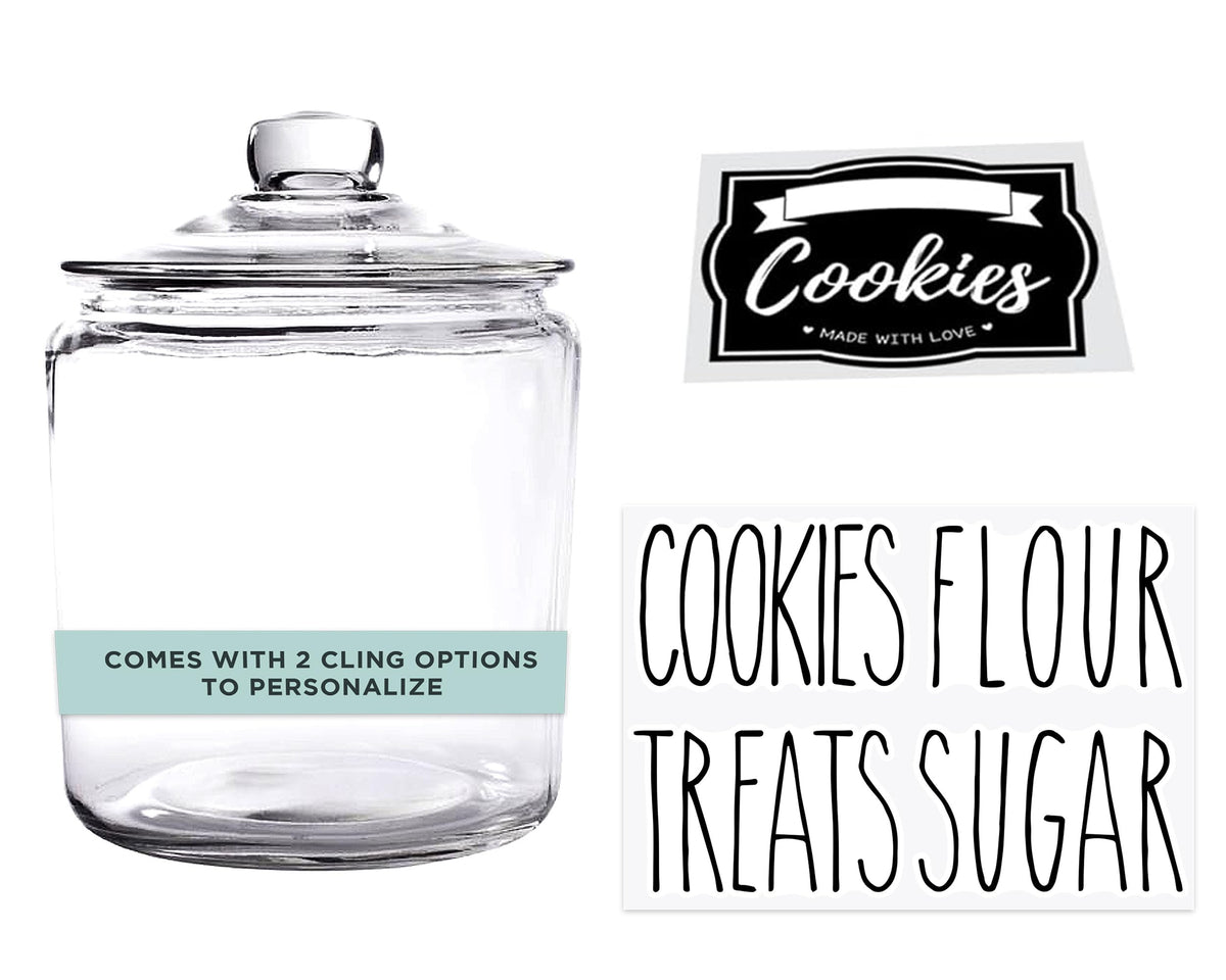 OUTSHINE 1 gallon cookie jar on countertop preserves freshness for cookies and snacks.