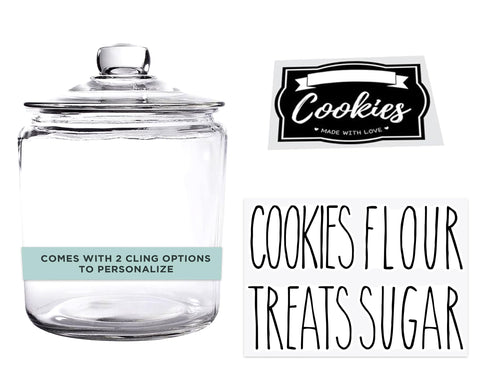 OUTSHINE 1 gallon cookie jar on countertop preserves freshness for cookies and snacks.