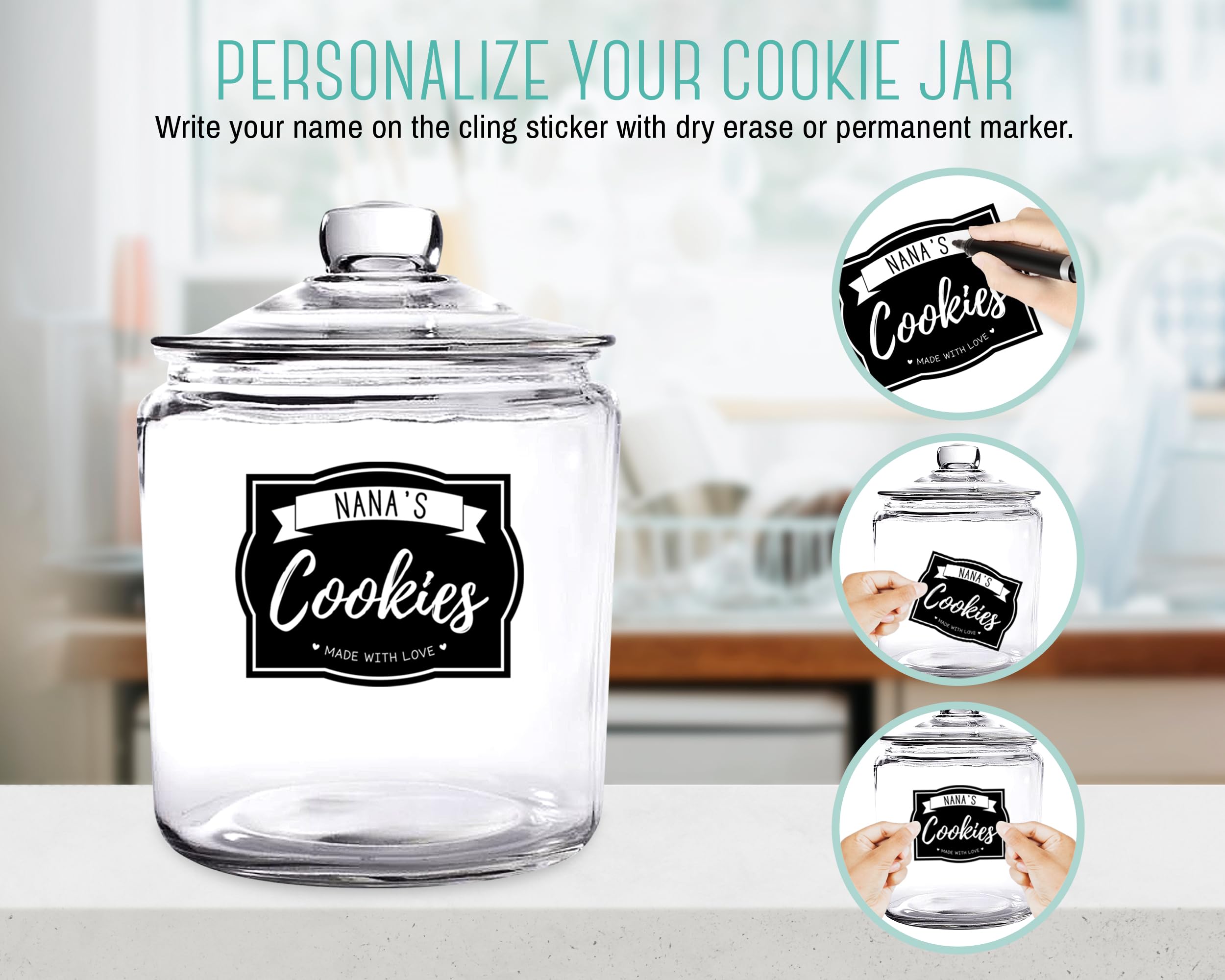 OUTSHINE glass jar with airtight lid keeps pantry items moisture-free and visible.