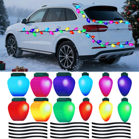 Outus Christmas car magnets red light bulb for festive decor with strong hold
