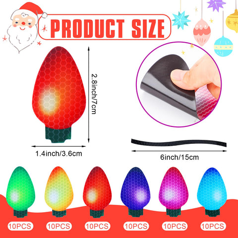 Outus Christmas car magnets yellow light bulb adds cheerful color and visibility on metal surfaces