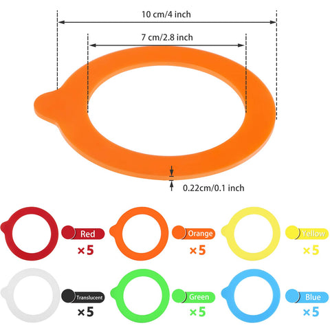 Outus blue silicone gasket for reliable leak prevention on regular mouth jars.