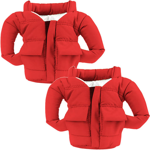 OUYOOLE Red and Brown jackets add color to everyday moments.