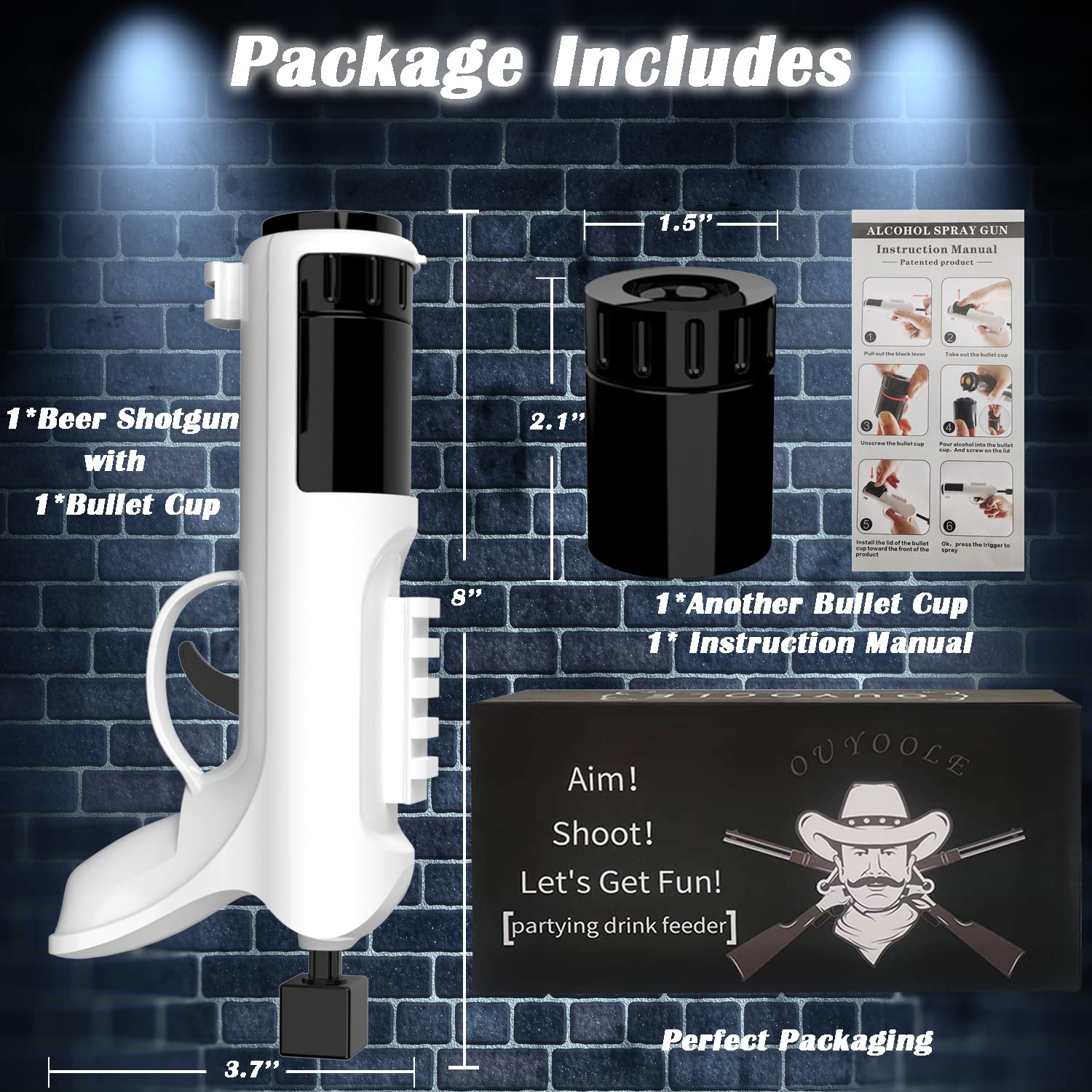 No-leak design with cartridge sac keeps spills contained.
