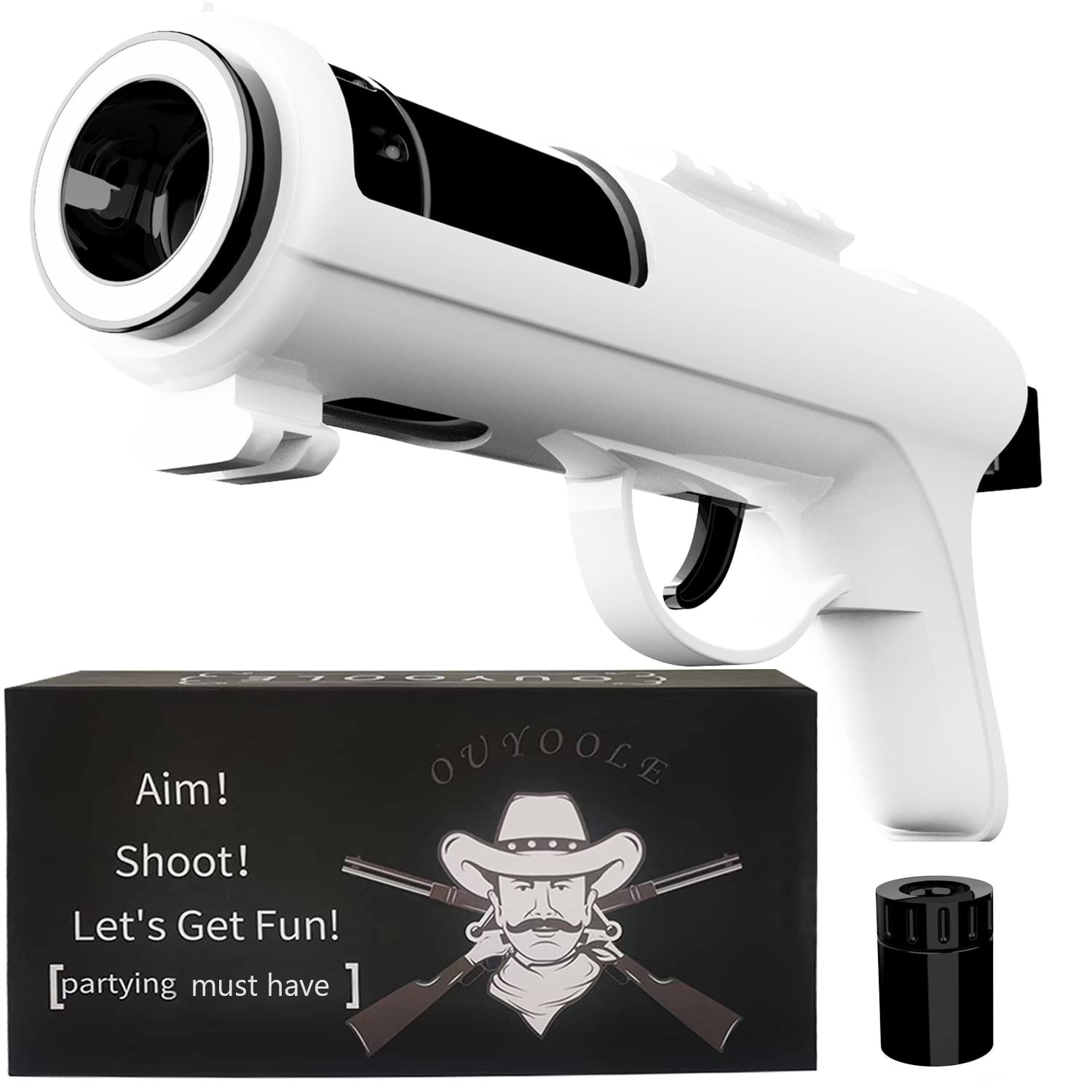 OUYOOLE shot gun with two cartridges for quick, fun party beverage games.