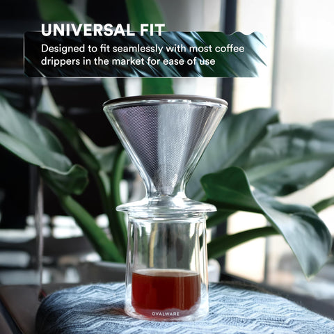 Ovalware durable borosilicate glass withstands hot beverages with style.