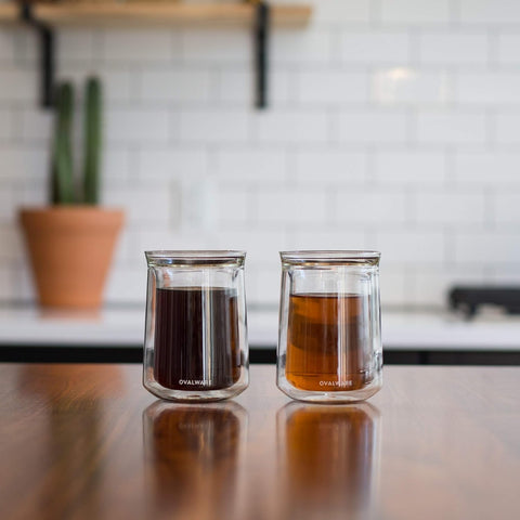 Ovalware heat-resistant glass cup ideal for tasting sessions and everyday use.