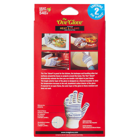 Ove Glove five-finger flexibility allows precise grip on hot pans.