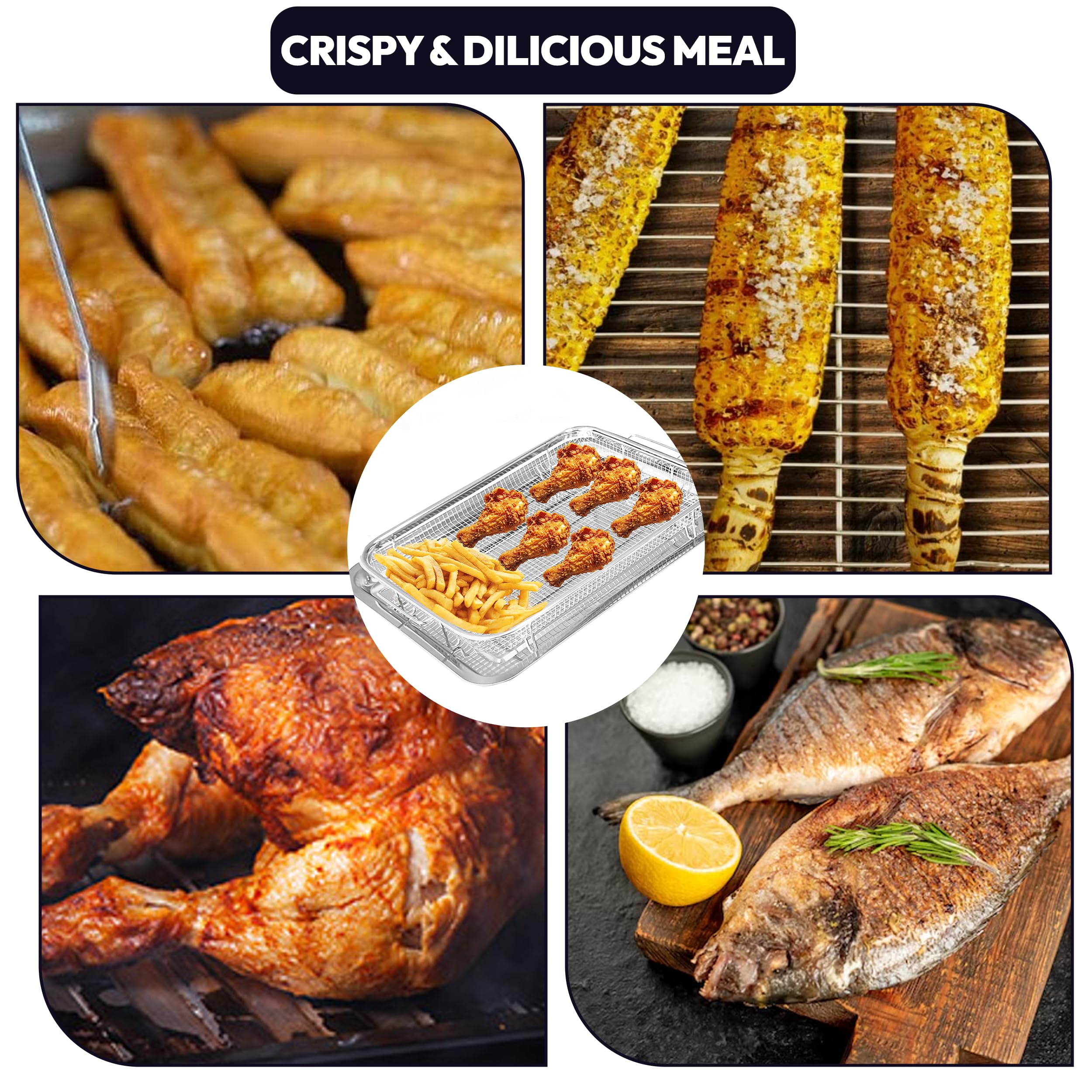 OvenCrisp multipurpose pan supports air frying baking and roasting