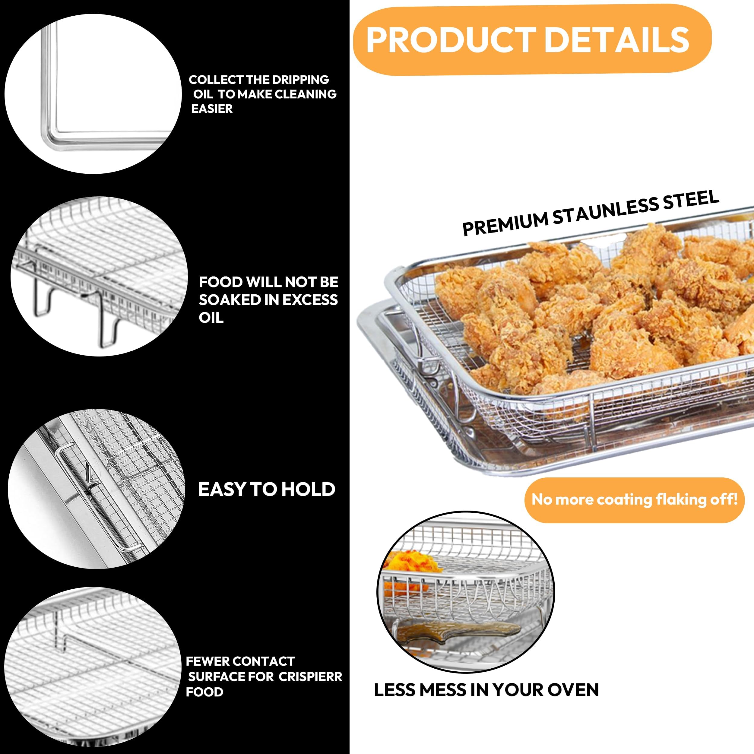 OvenCrisp stainless steel crisper tray delivers durable oven performance