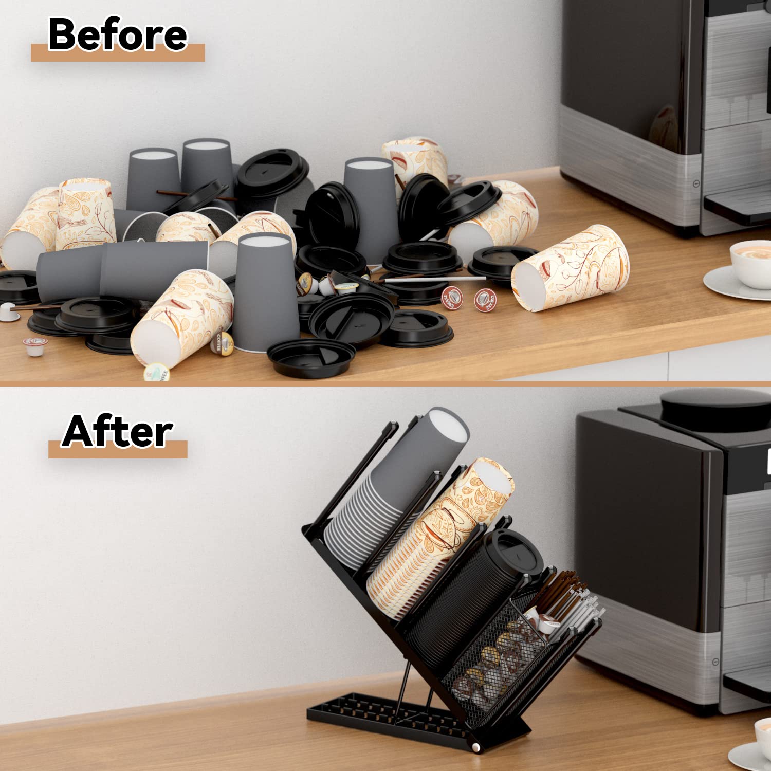 OVICAR dispenser's large capacity holds up to 100 cups at once