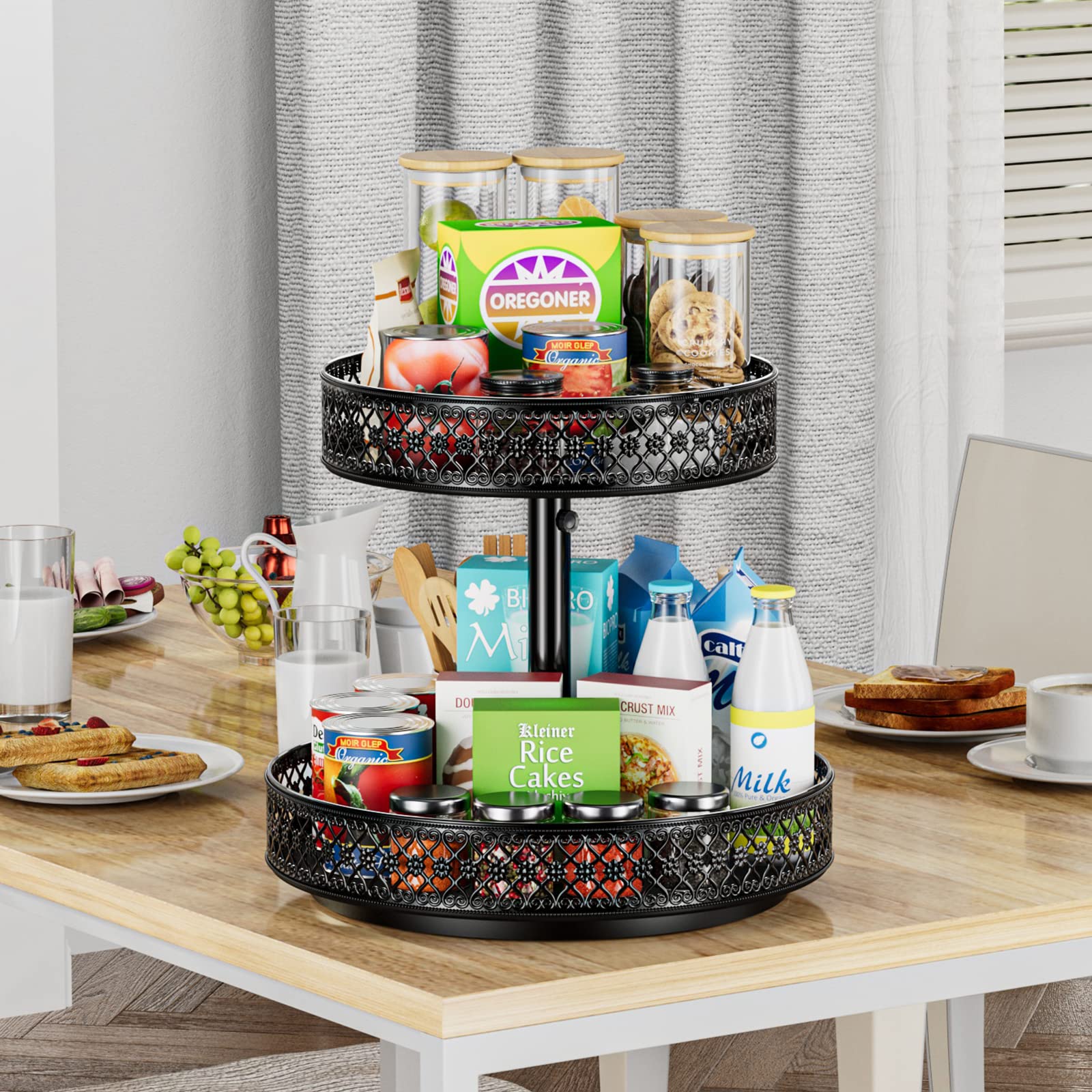 OVICAR on-counter kitchen setup for efficient spice and jar organization