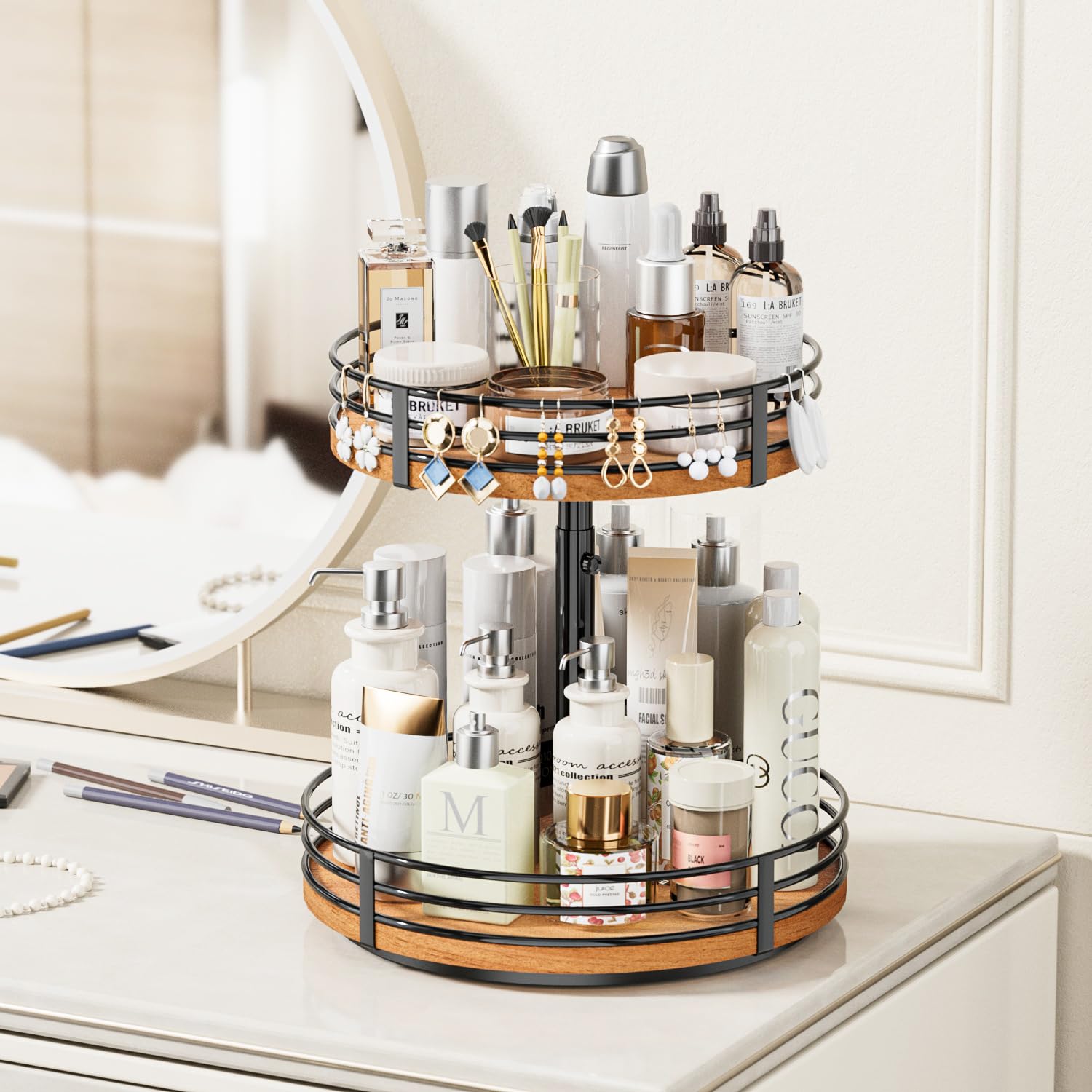OVICAR kitchen countertop organizer displays spices and jars neatly