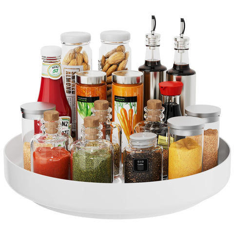 OVICAR Lazy Susan 13-inch metal turntable for easy spice access and organized cabinets.