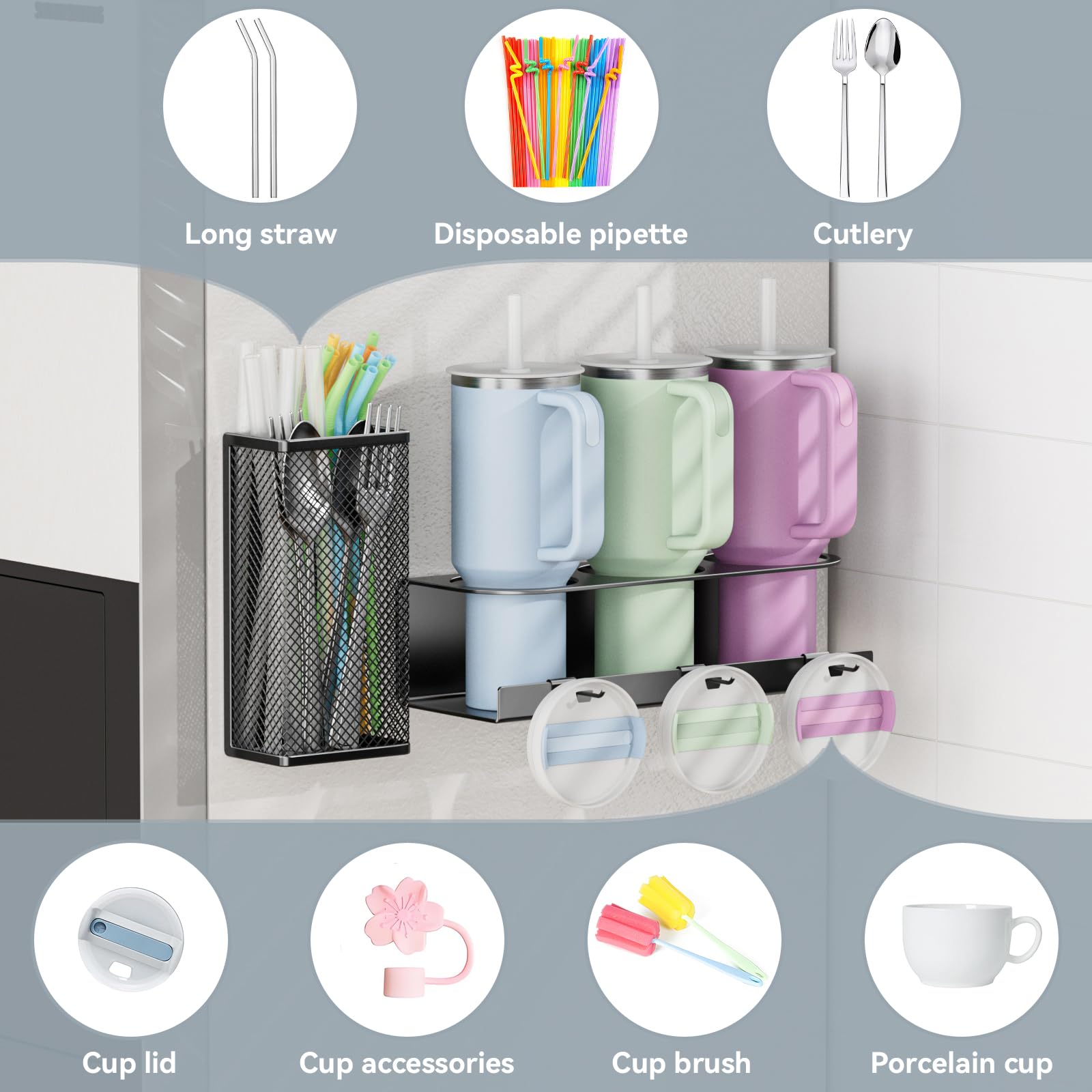 OVICAR versatile kitchen organizer used on fridge or counter