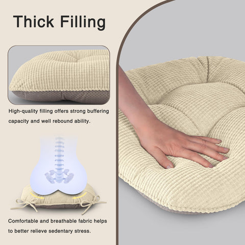 OVOV white seat pad ideal for chairs in dining and living spaces
