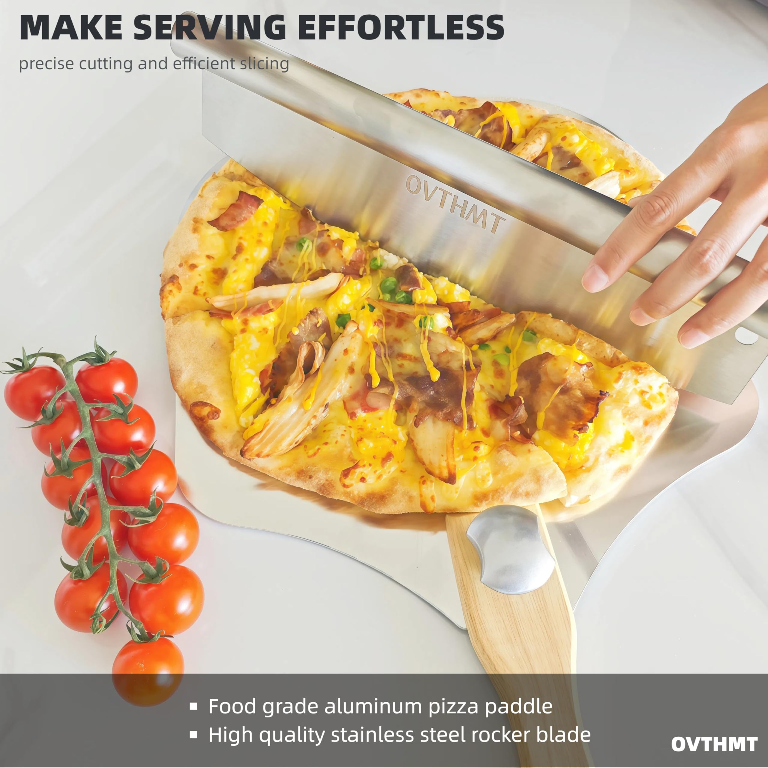 OVTHMT pizza cutter wheel for precise slicing and neat servings