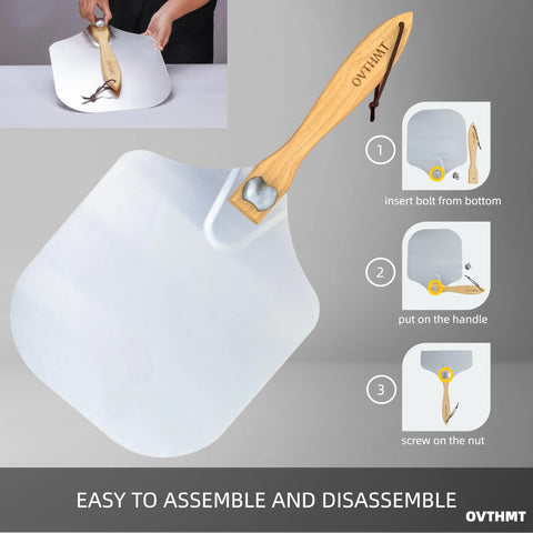 OVTHMT leather strap handles hang easily for storage