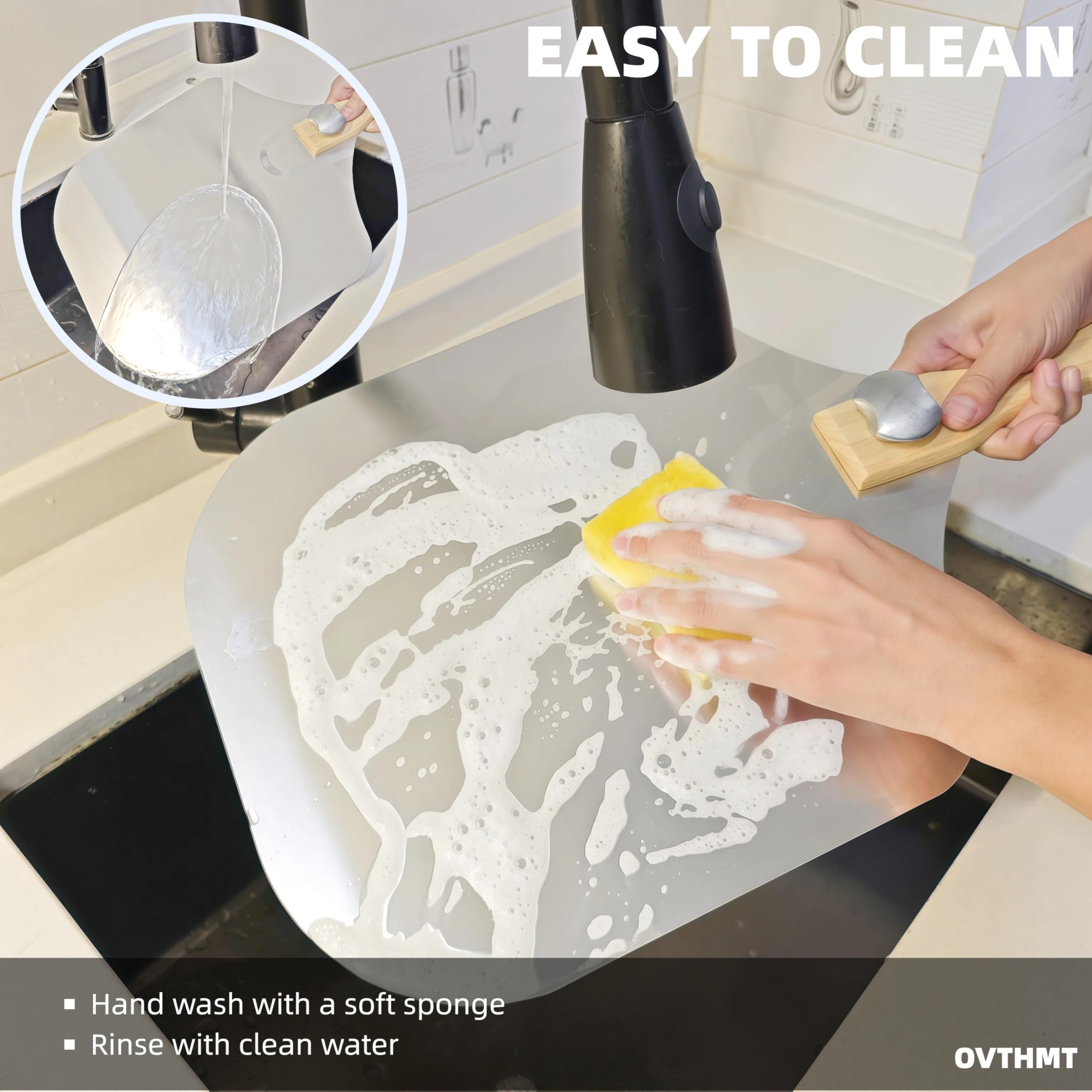 OVTHMT aluminum paddle for rust resistant transfer of pizzas