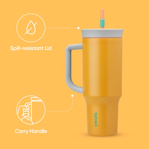 Owala double-wall insulation keeps beverages cold longer.