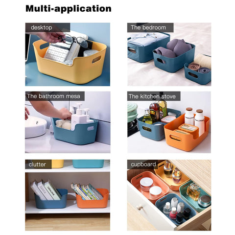 OWill colorful organizers for bathrooms and desks to keep essentials in reach.