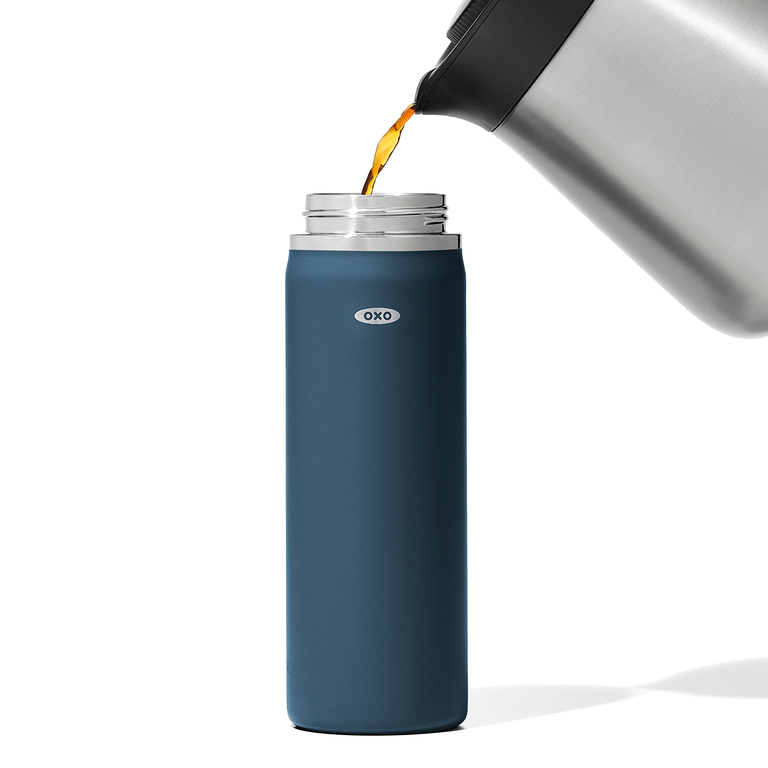 OXO Good Grips 20oz travel mug dark cobalt color