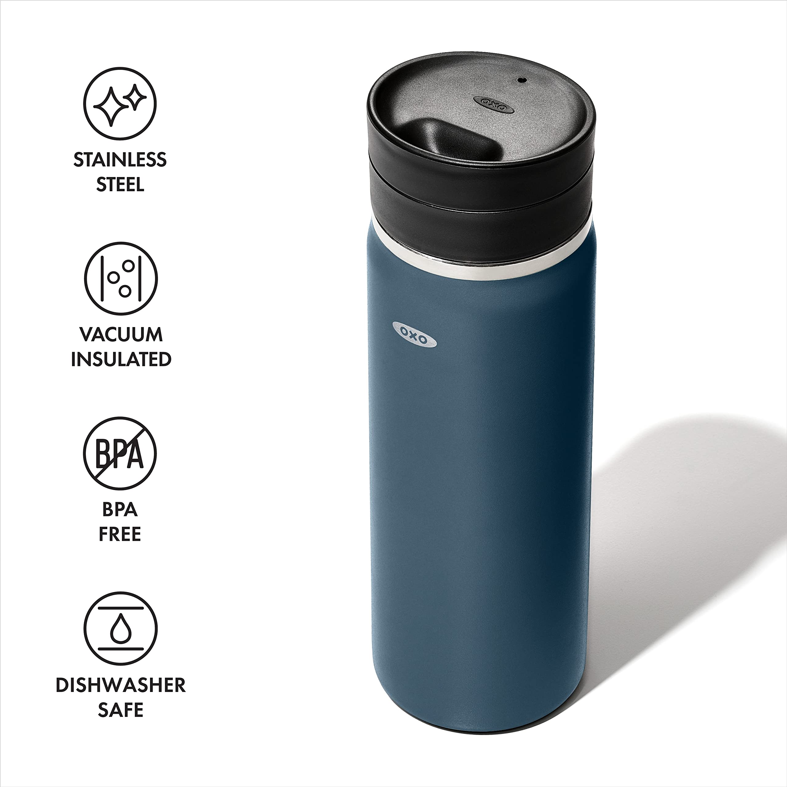 OXO Good Grips 20oz travel mug leakproof seal prevents drips