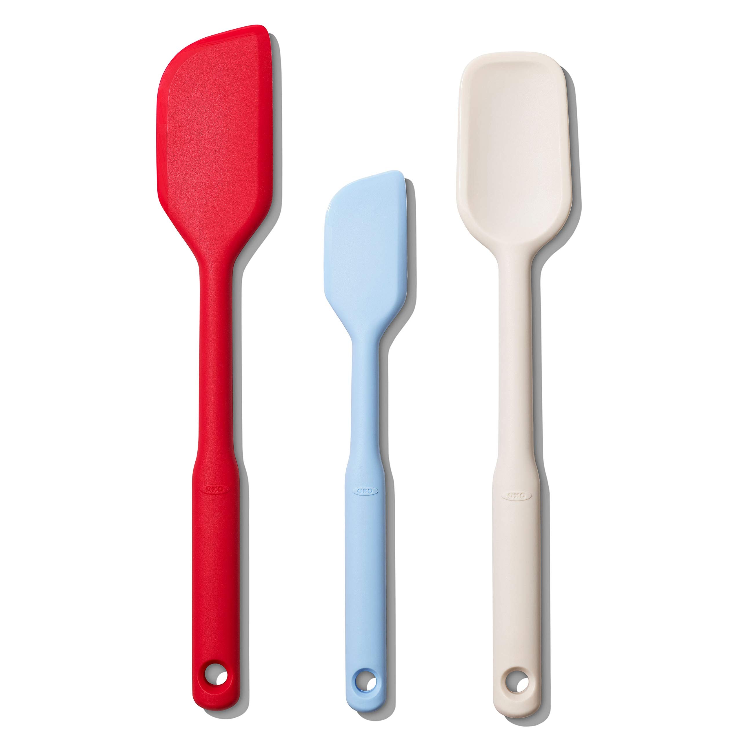OXO Good Grips 3-Piece Spatula Set packshot, versatile tools for everyday cooking