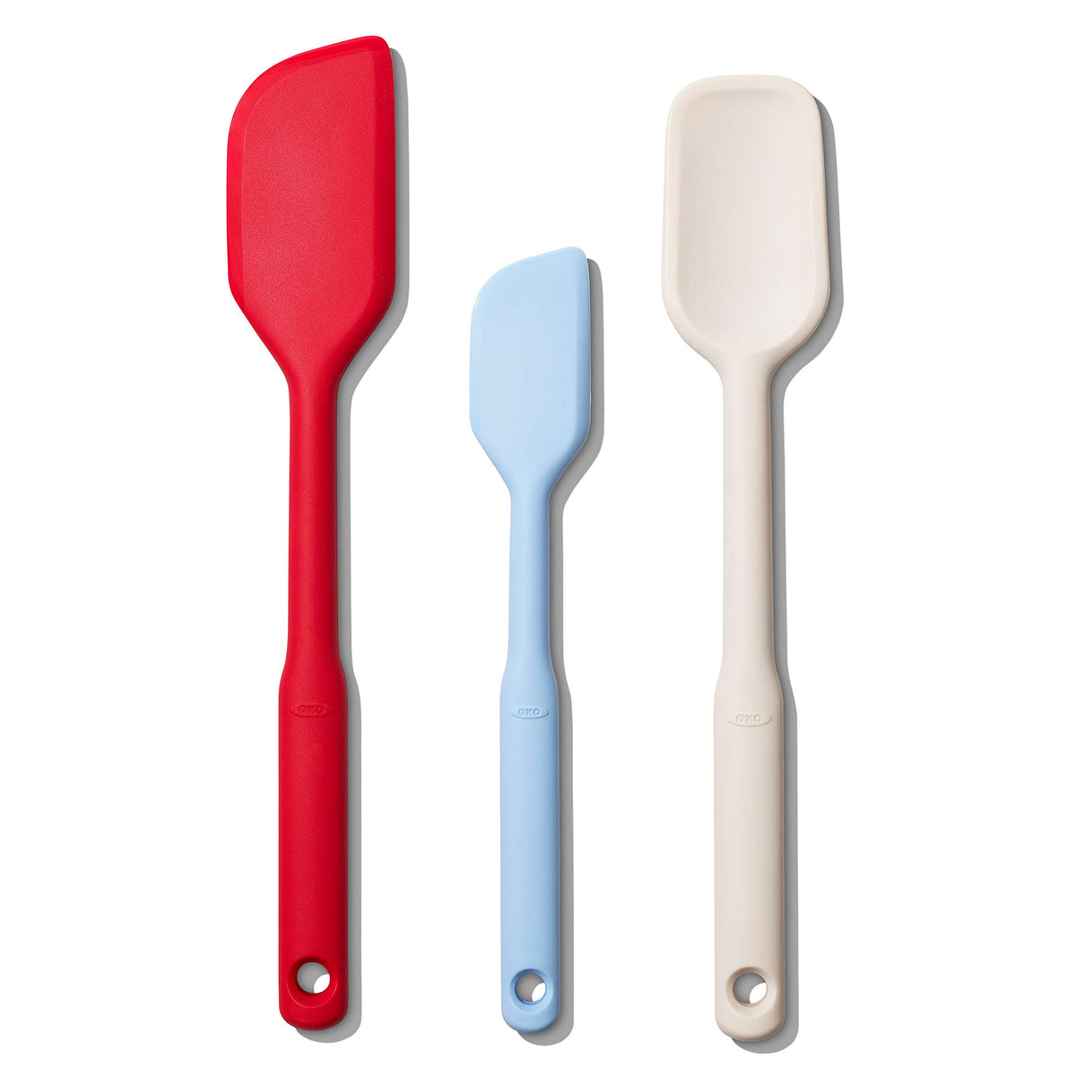 OXO Good Grips 3-Piece Spatula Set packshot, versatile tools for everyday cooking