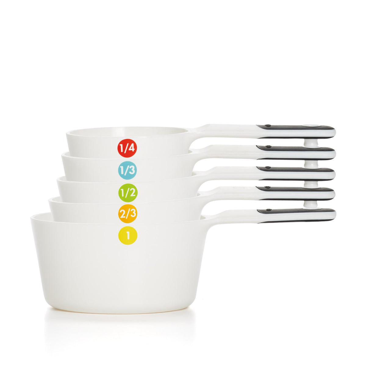 OXO Good Grips 6-piece cups stacked for compact storage and quick access