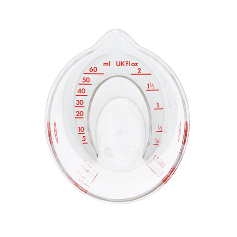 OXO Good Grips 60mL angled jug readings from above for easy accuracy