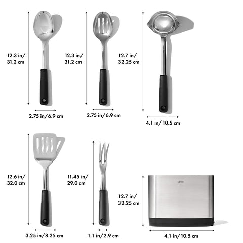 OXO Good Grips 6-Piece Set: spoon for stirring and serving.
