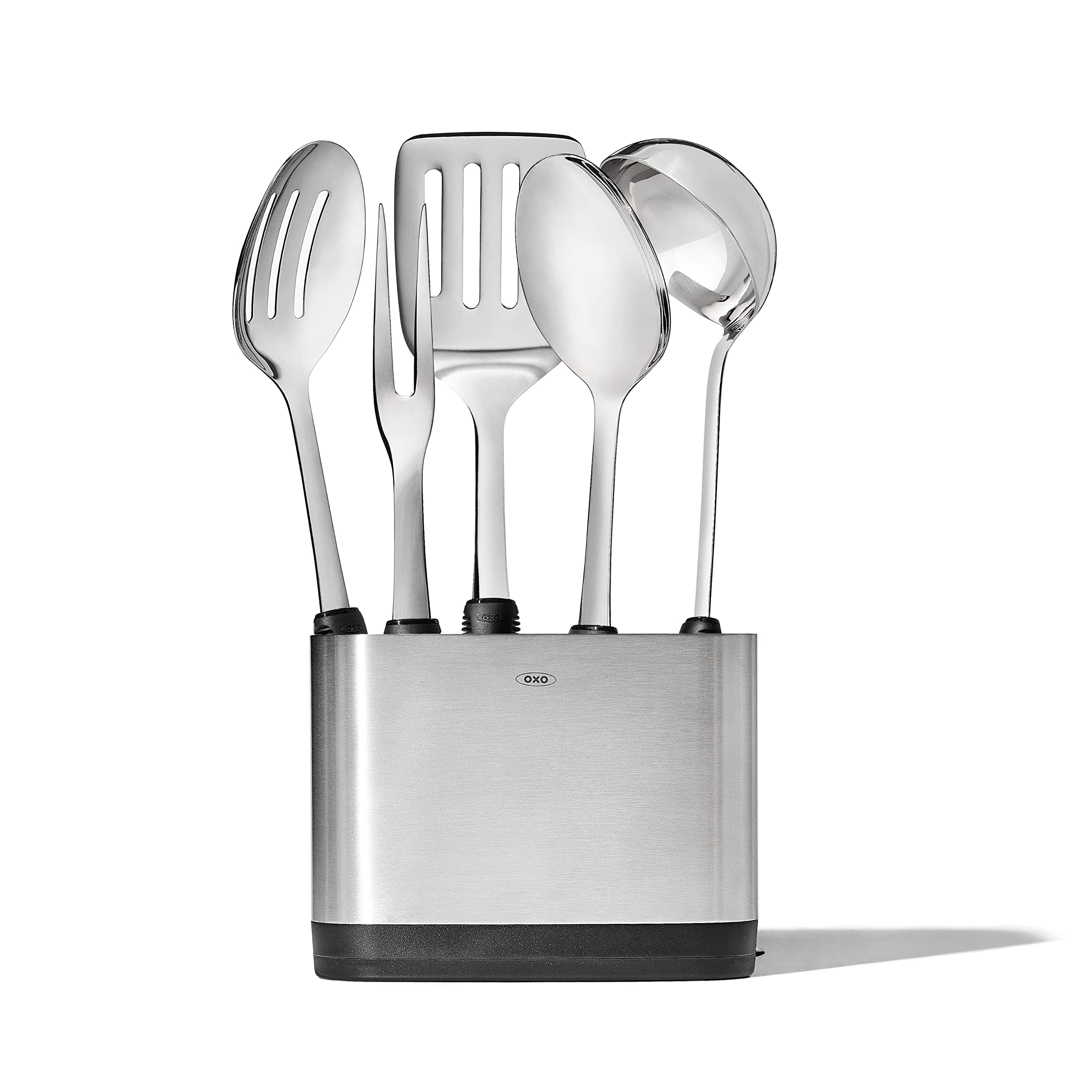 OXO Good Grips 6-Piece Set: stainless steel turner for flipping and serving.