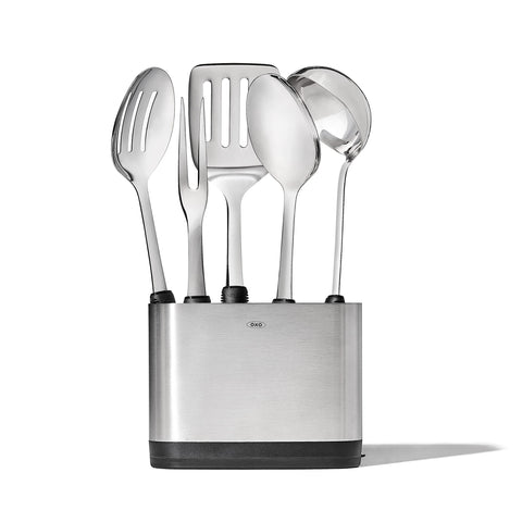OXO Good Grips 6-Piece Set: stainless steel turner for flipping and serving.