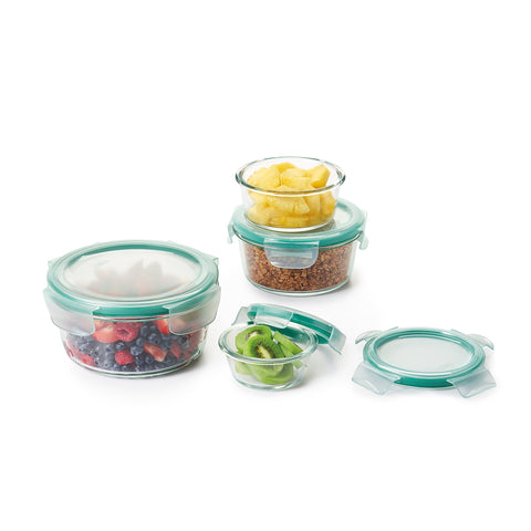 OXO Good Grips 7-cup glass container with durable borosilicate glass for storage.