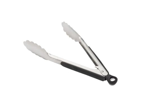 Locking loop on OXO Good Grips tongs for hanging storage.