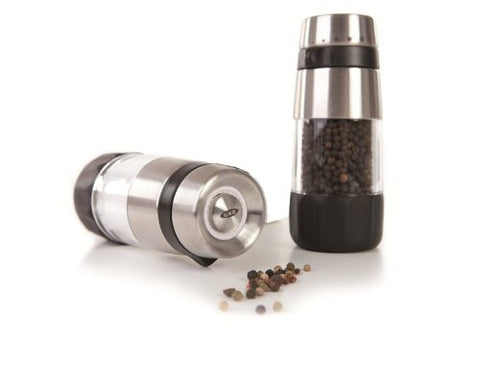 OXO Good Grips Accent Salt Grinder features a non-corrosive ceramic grinding mechanism.