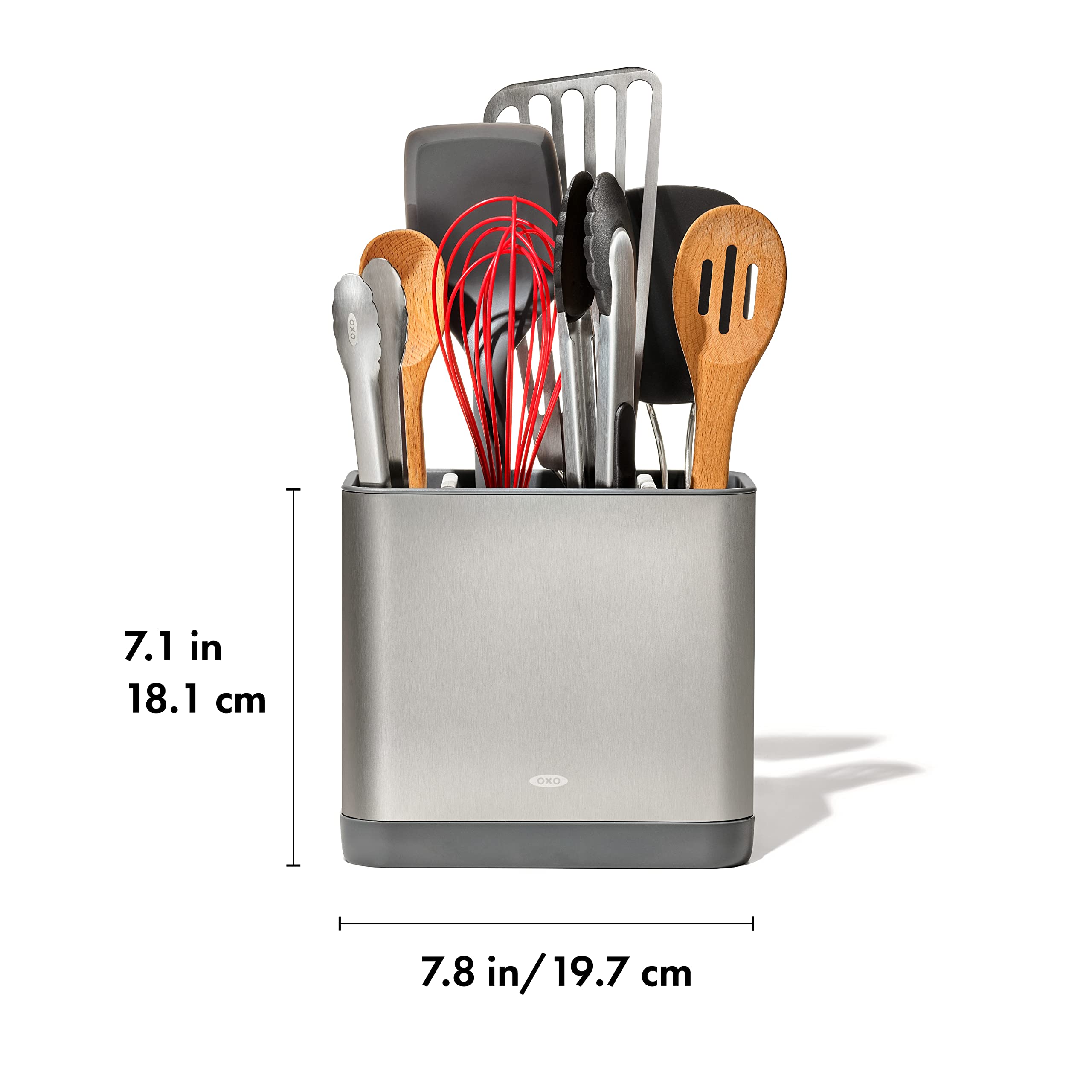 OXO Good Grips, dividers removed, showcases customizable space for shorter tools.