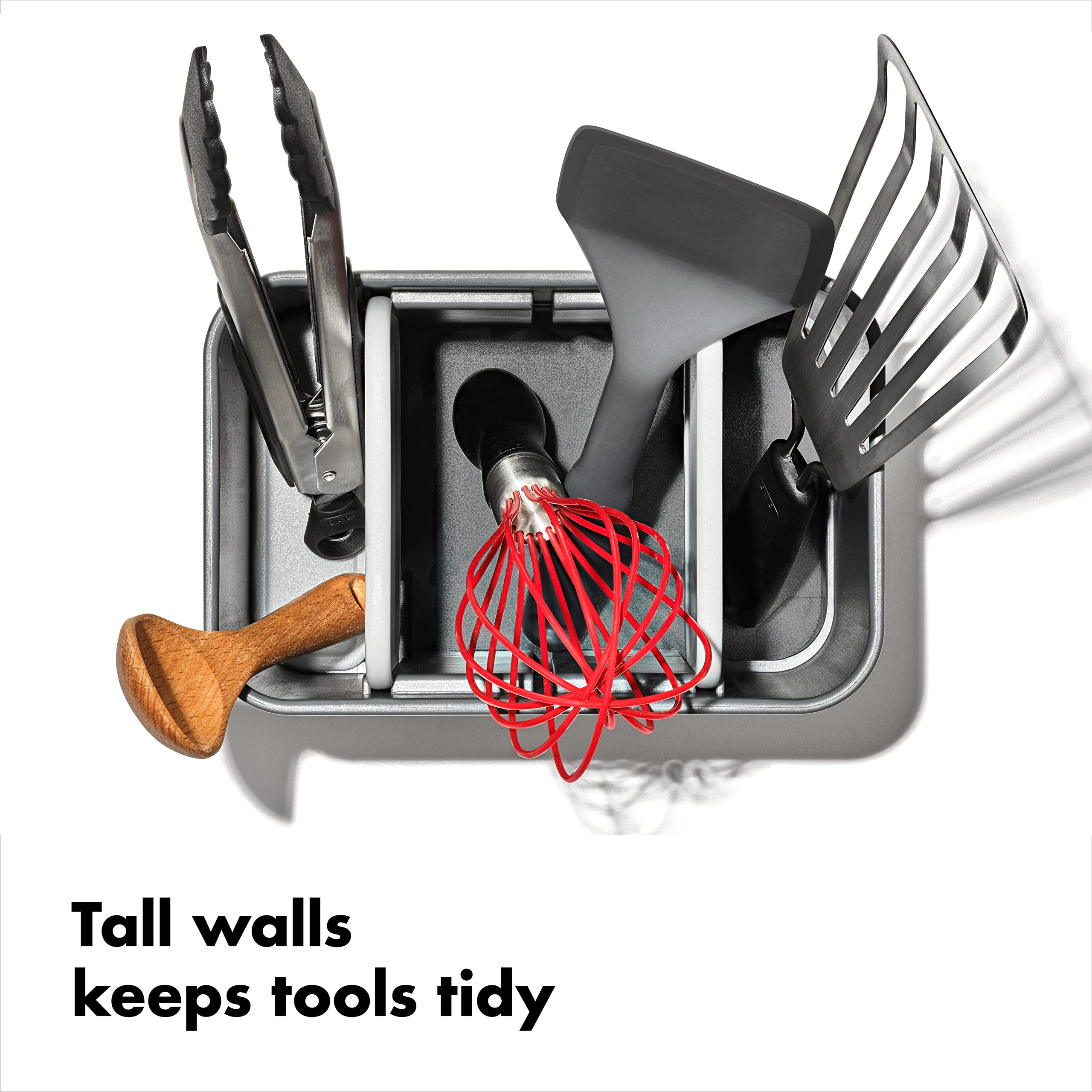OXO Good Grips fingerprint-proof finish maintains a tidy look.