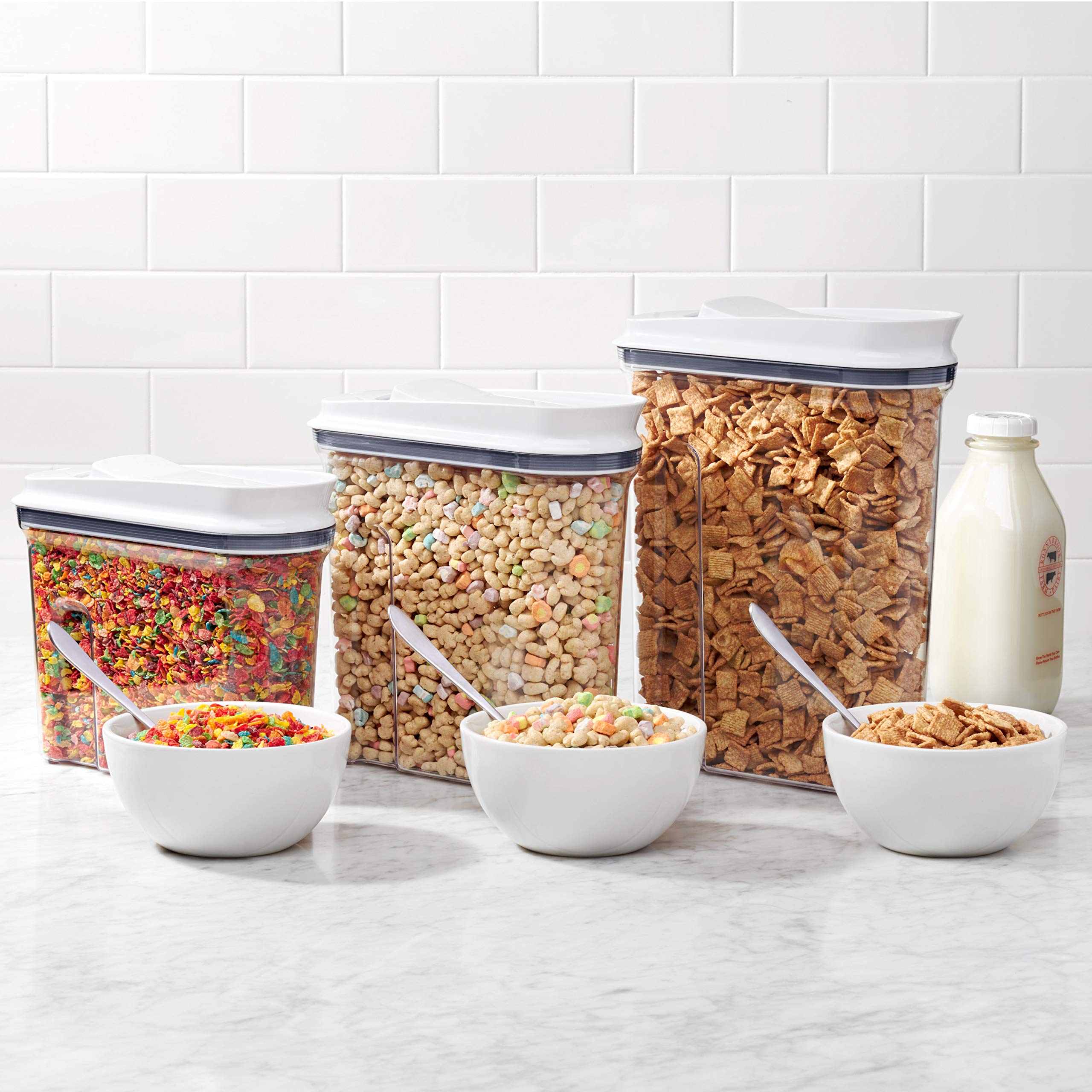 OXO Good Grips airtight-seal provides reliable freshness with a single press.