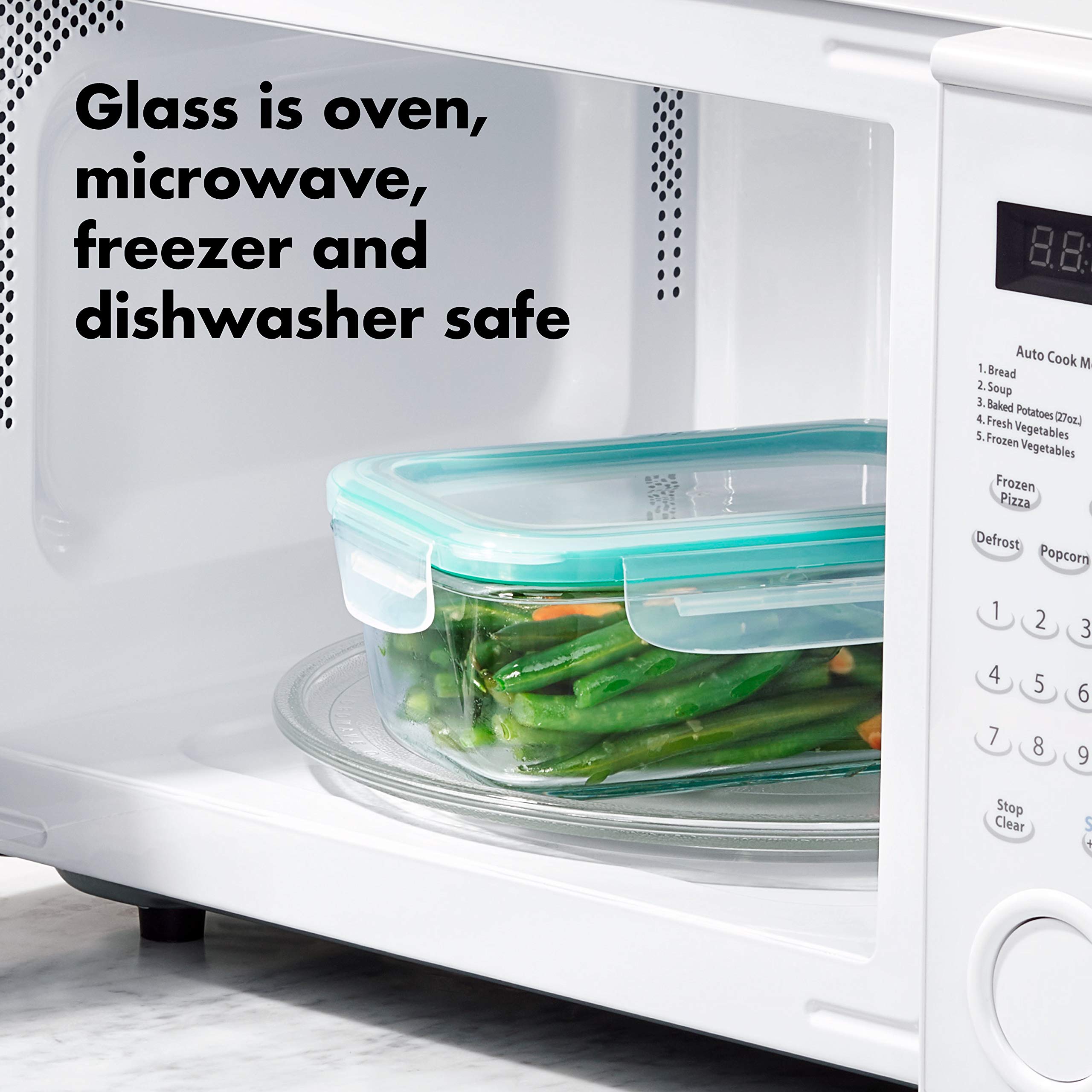 OXO airtight seal close-up demonstrating leak-proof lid.