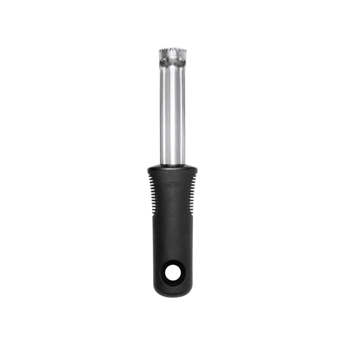 OXO Good Grips Apple Corer head slices through fruit for clean cores.