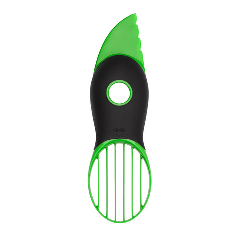 OXO Good Grips avocado slicer with soft-grip-handle for safe prep.