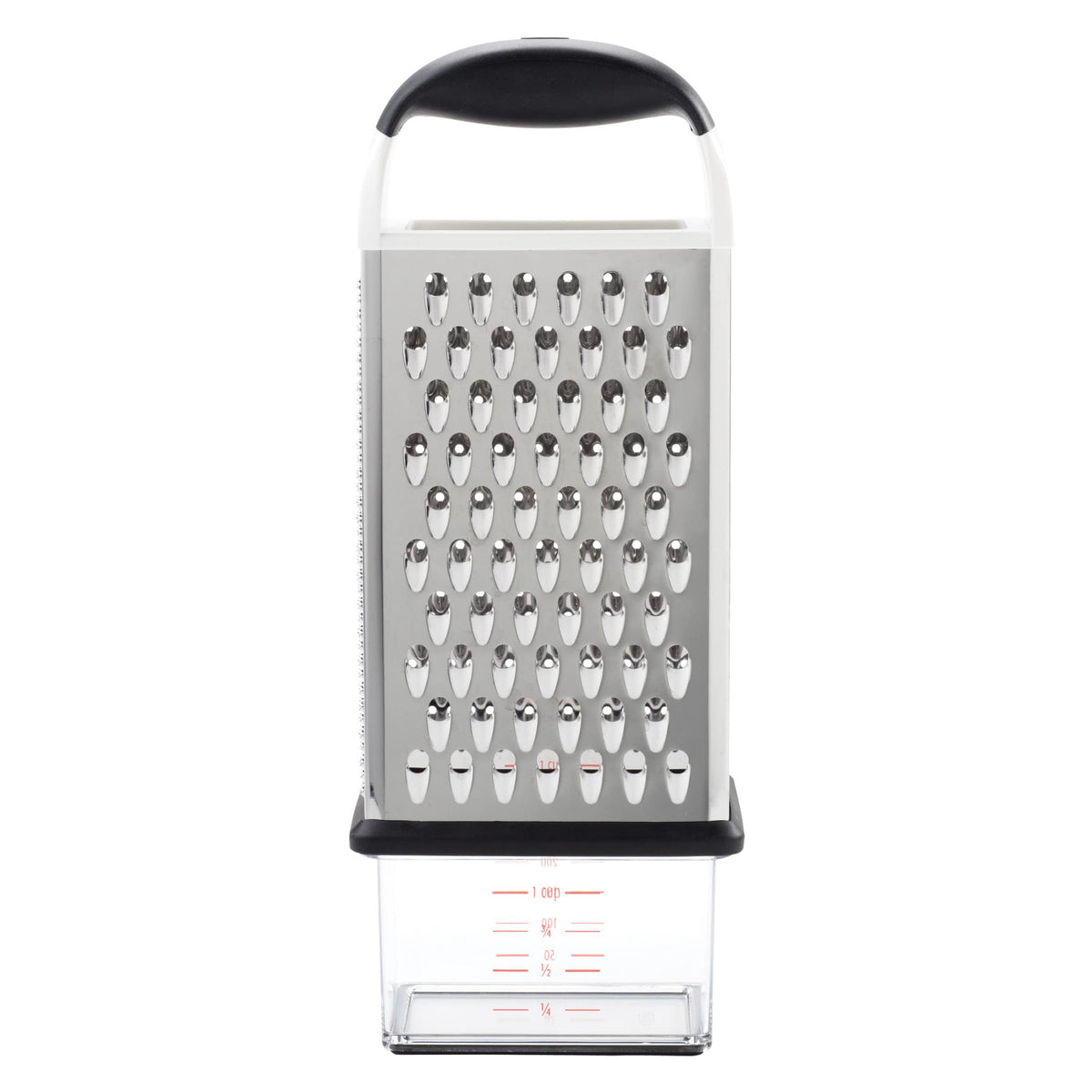 OXO Good Grips Box Grater top view, four surfaces for versatile grating
