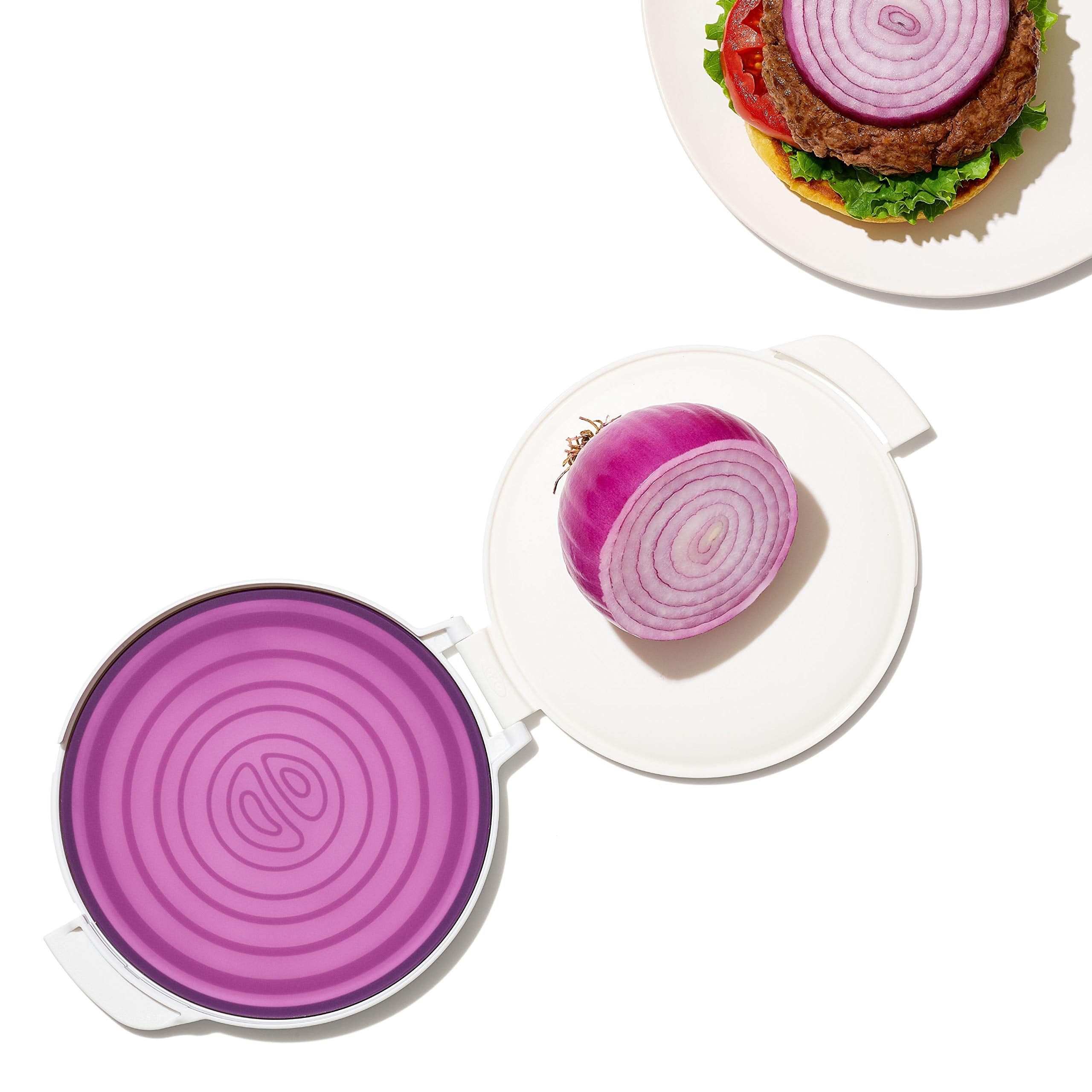 OXO Good Grips BPA-free reusable storage solution for half-used onions and lemons.