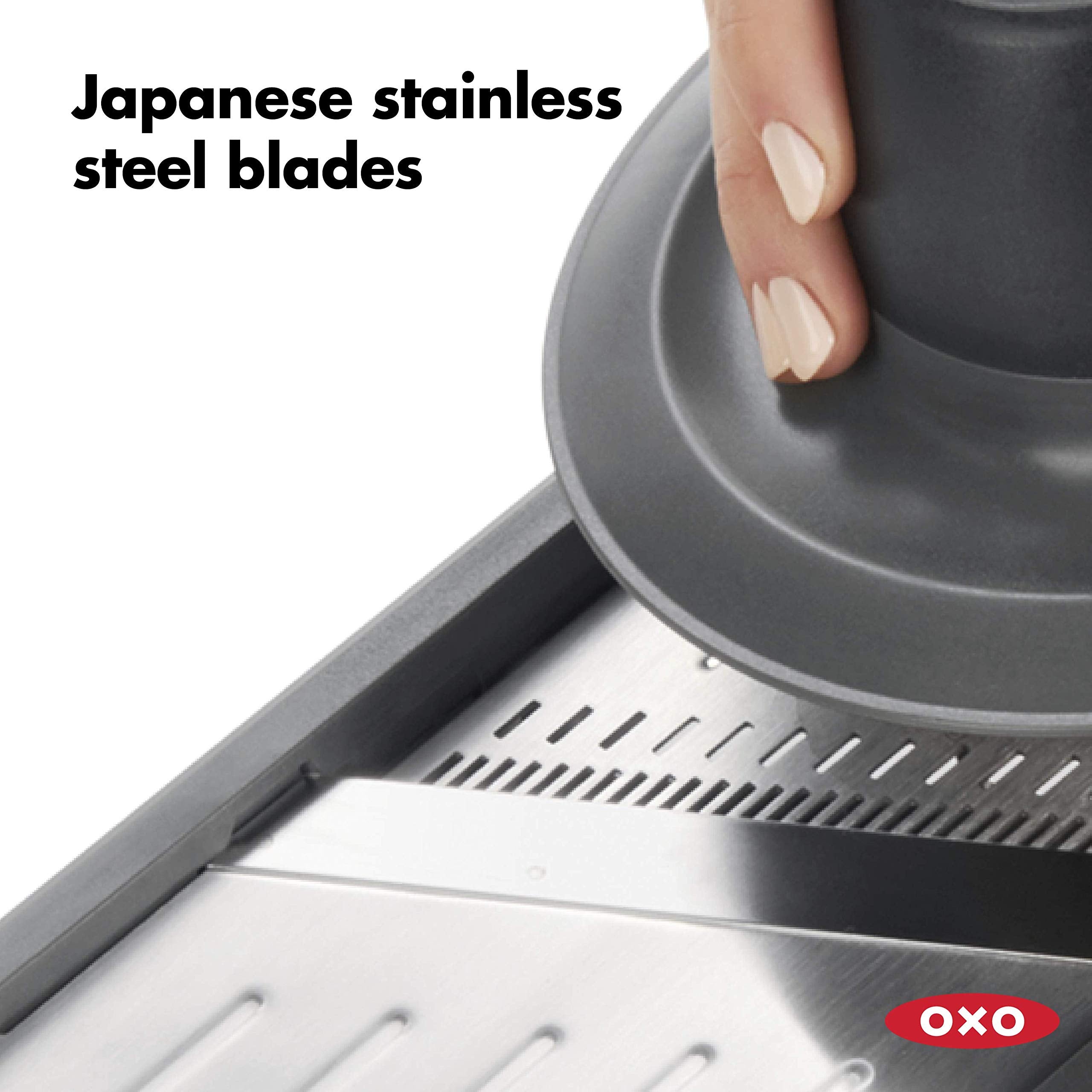 OXO Good Grips Mandoline 2.0 indicator window displays thickness