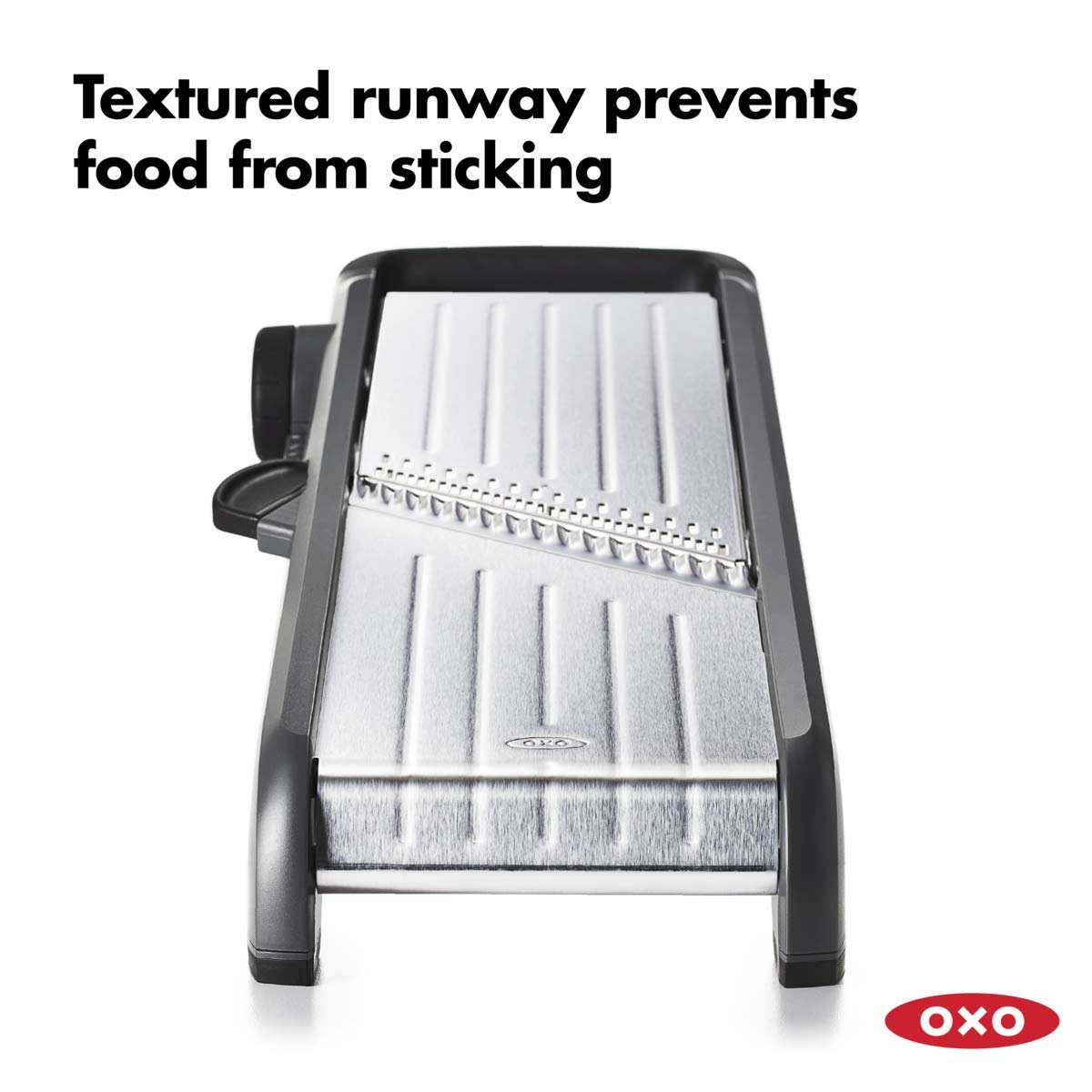 OXO Good Grips Mandoline 2.0 soft handle for comfortable grip