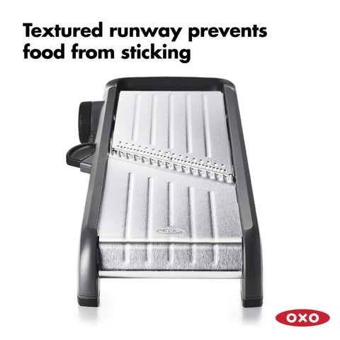OXO Good Grips Mandoline 2.0 soft handle for comfortable grip