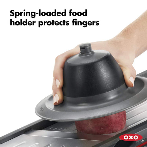 OXO Good Grips Mandoline 2.0 textured runway prevents sticking