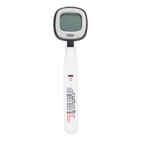 OXO Good Grips Chef's Precision thermometer with angled display for easy readings.